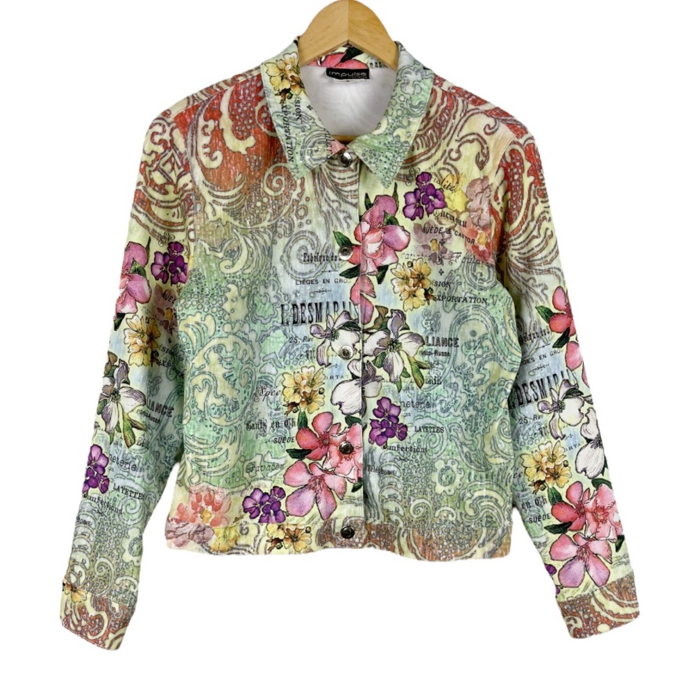 Impulse California Floral Print Jacket Size Small